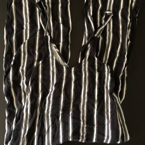 Black and White Striped Jumper